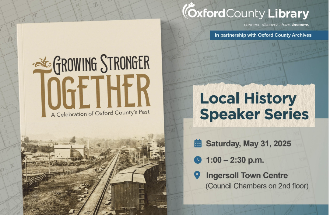 Local History Speaker Series - Saturday May 31